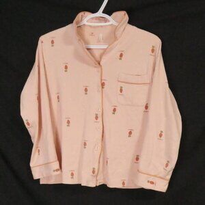 Unbranded | medium | Charming Carrot Pattern Long Sleeve Pajama Top W/ Pocket